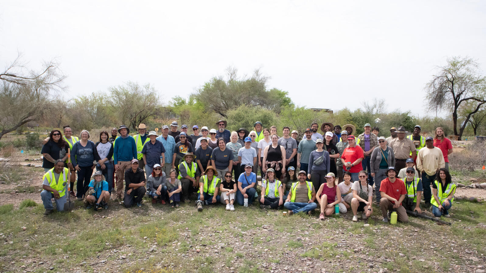 Volunteers pose for photo at Rio Salado Audubon Center