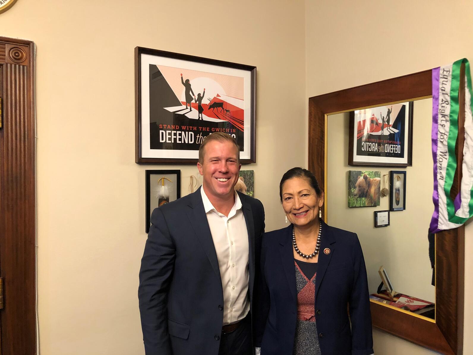 Jon Hayes and Rep Deb Haaland