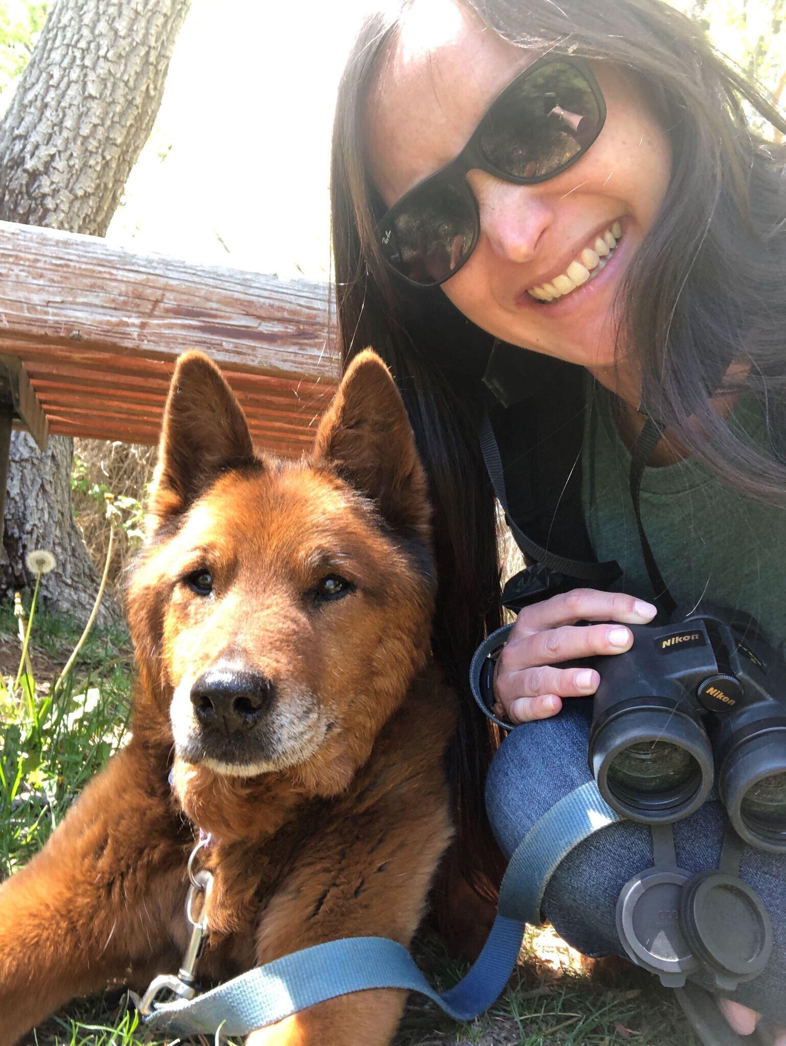 Katie Weeks and her companion, Penny