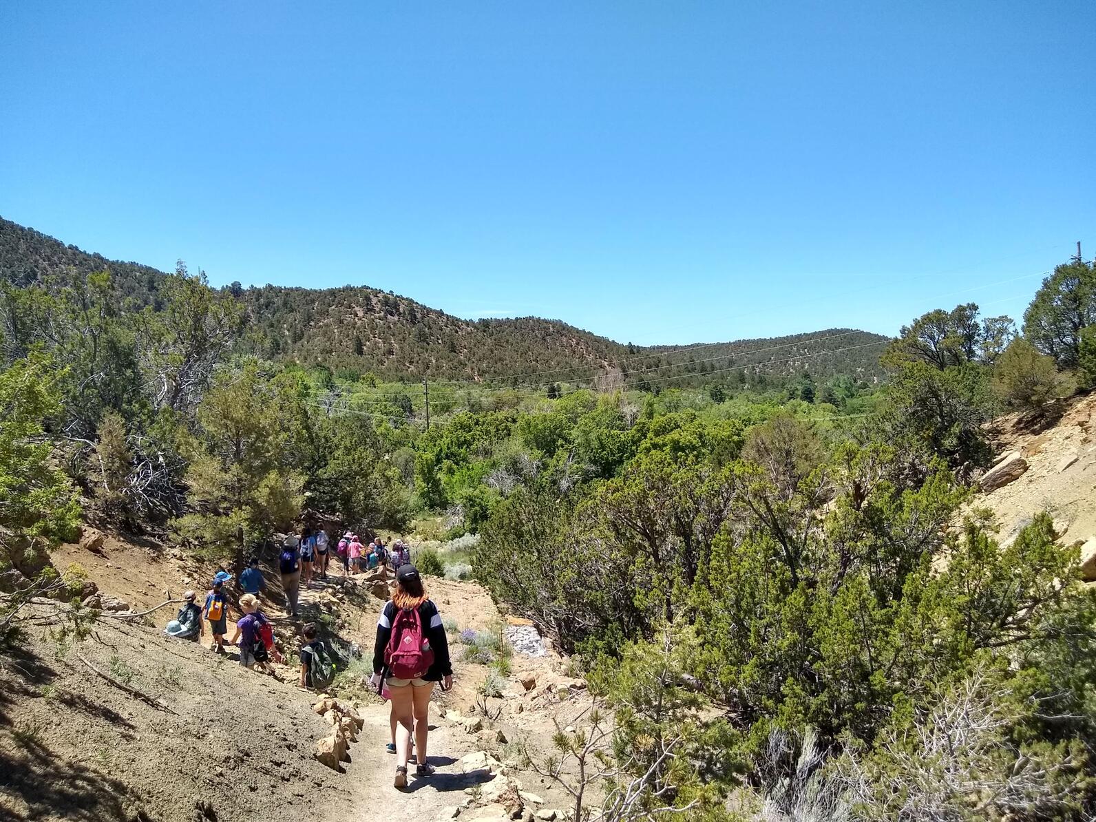 campers on the trail